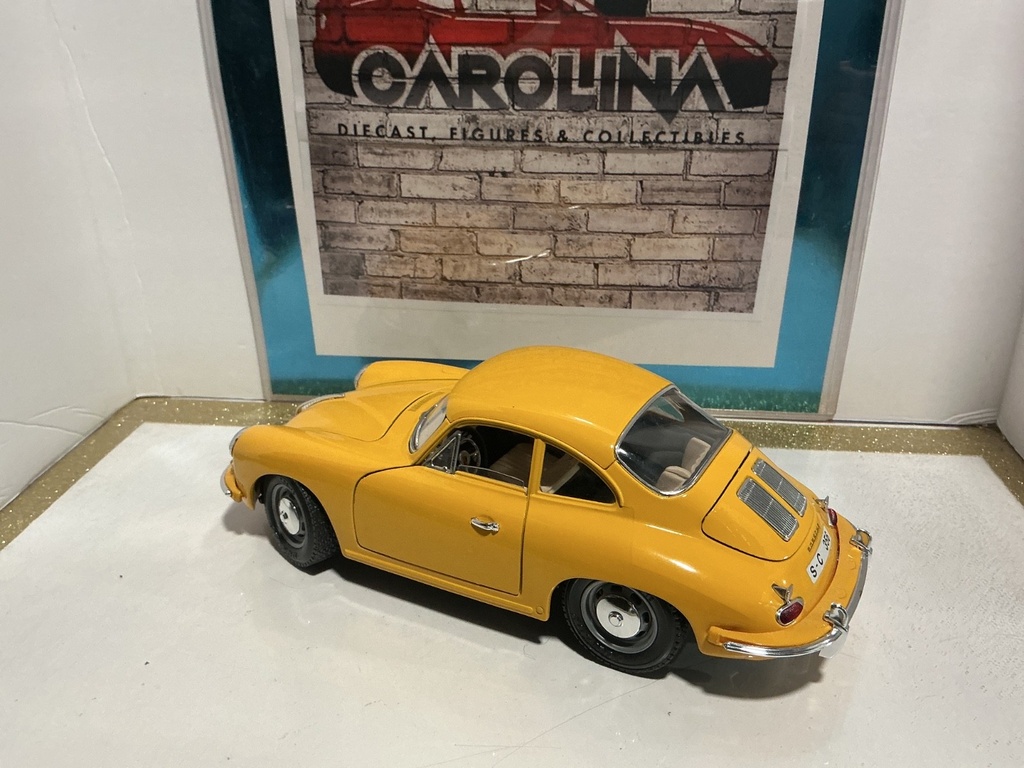 1:18 MAISTO 1961 PORSCHE 356 B YELLOW ON TAN image
