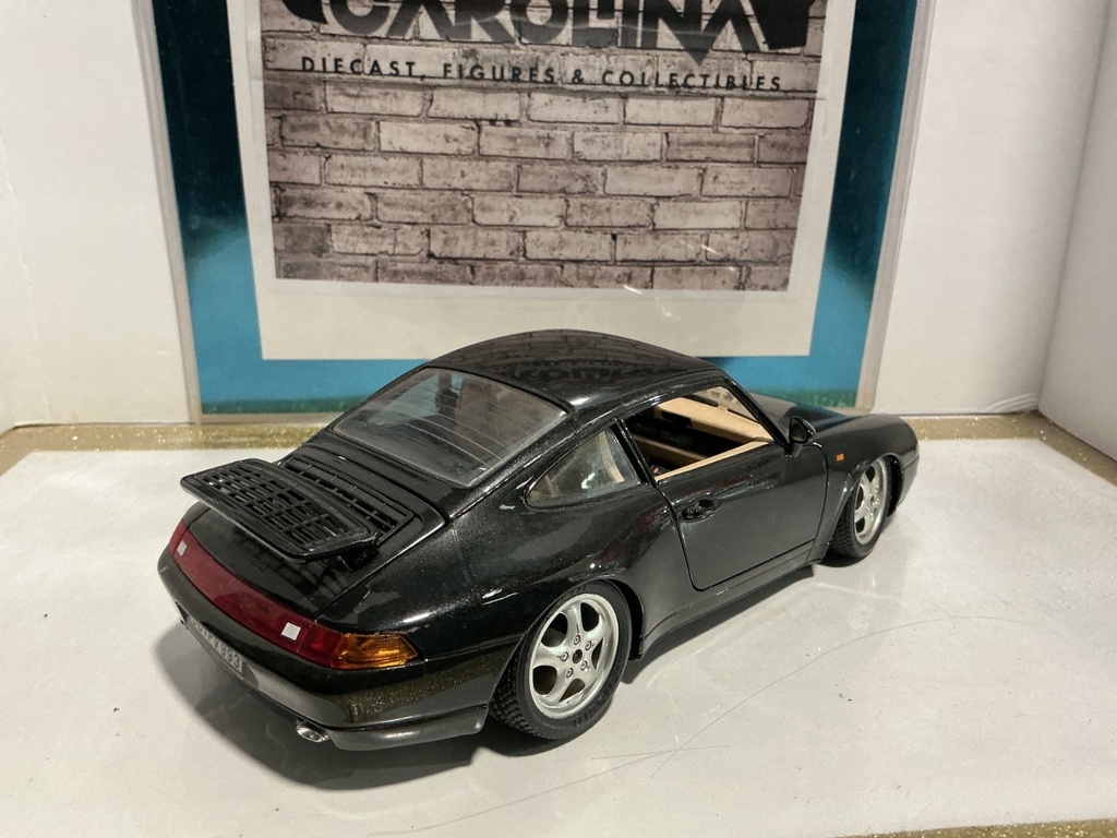 1:18 BURAGO 1993 PORSCHE 911 BLACK ON TAN image