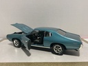 1:18 ERTZ 1969 PONTIAC GTO BLUE ON BLACK (NO MIRROR/WINDSHEILD) image