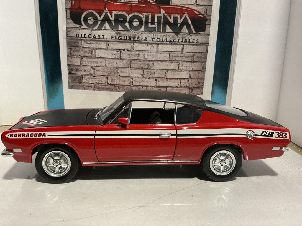 1:18 ROAD SIGNATURE 1964 PLYMOUTH  BARRACUDA RED ON BLACK image