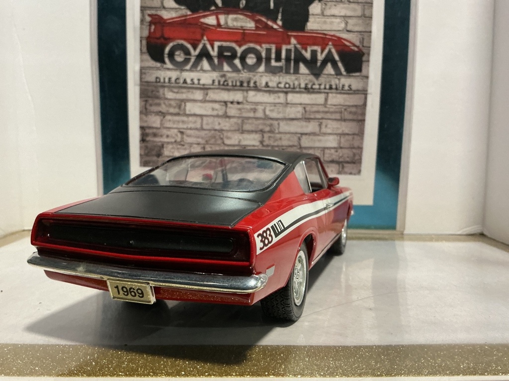 1:18 ROAD SIGNATURE 1964 PLYMOUTH  BARRACUDA RED ON BLACK image