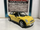 1:18 MAISTO MINI COOPER YELLOW ON BLACK image