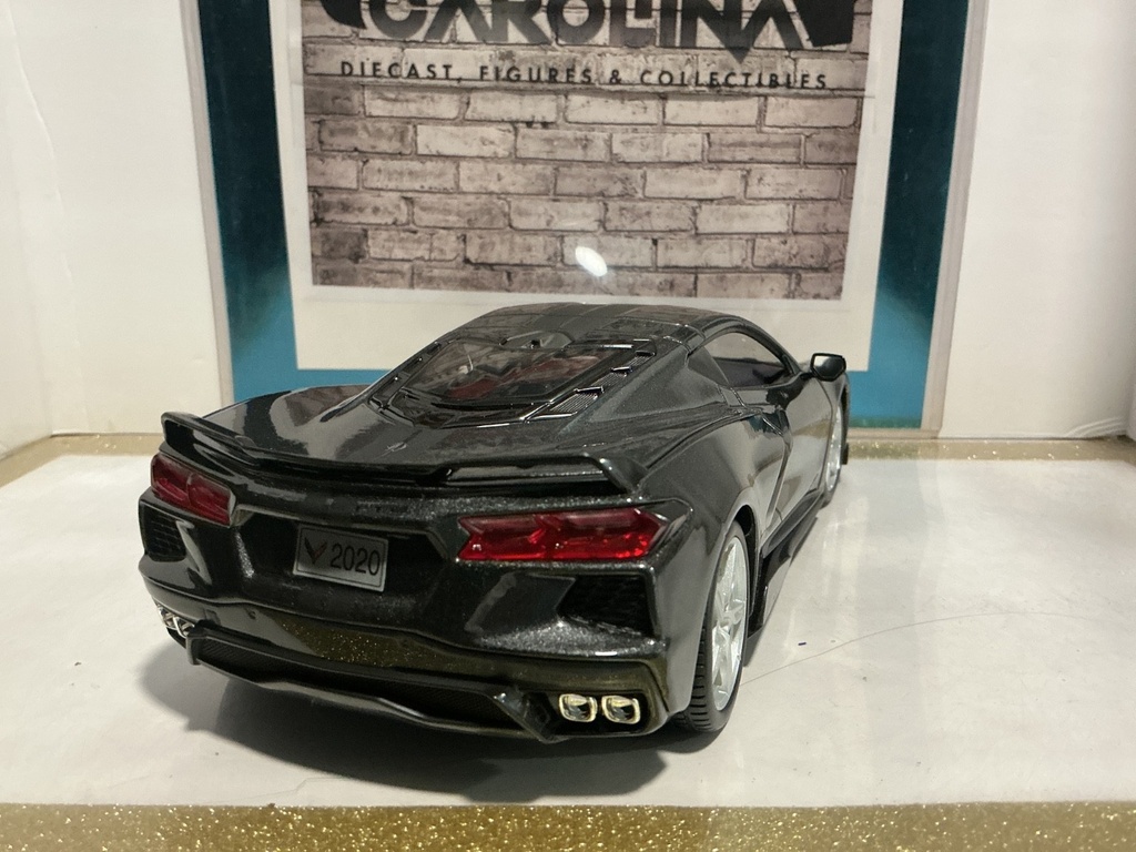 1:18 MAISTO 2020 CORVETTE STINGRAY METALLIC GREY ON BLACK image