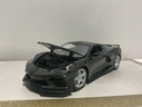 1:18 MAISTO 2020 CORVETTE STINGRAY METALLIC GREY ON BLACK image