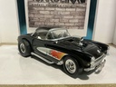 1:18 ROAD. LEGENDS 1957 CORVETTE GASSER BLACK ON WHITE image