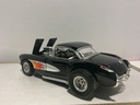 1:18 ROAD. LEGENDS 1957 CORVETTE GASSER BLACK ON WHITE image