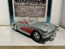 1:18 MAISTO 1957 CORVETTE SILVER ON RED image