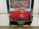 1:18 BURAGO 1957 CORVETTE RED ON RED image