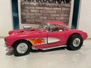 1:18 ROAD LEGENDS 1957 CORVETTE PINK ON WHITE [LIGHT RASHING] image