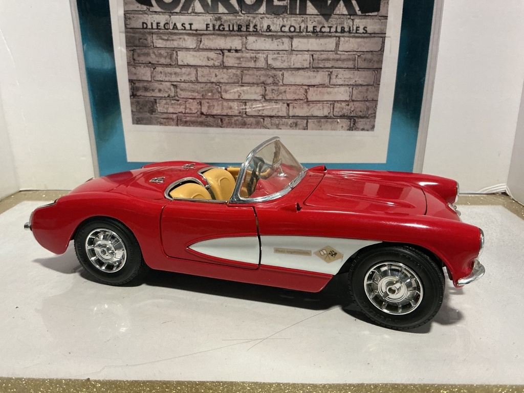 1:18 ROAD LEGENDS 1957 CORVETTE RED ON TAN image