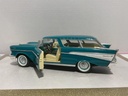 1:18 ROAD TOUGH 1957 NOMAD BLUE ON TAN [MISSING TIRE] [NO BOX] image