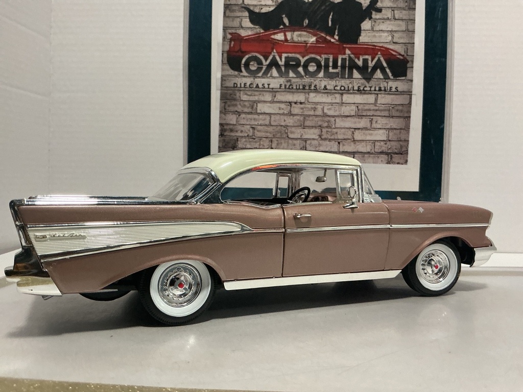 1:18 ERTL 1957 BEL AIR PINK ON PINK [NO BOX] image