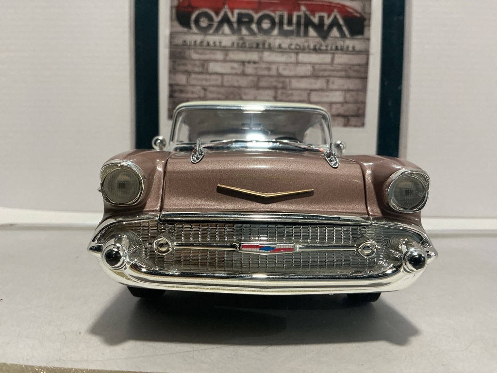 1:18 ERTL 1957 BEL AIR PINK ON PINK [NO BOX] image