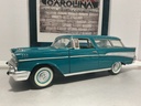 1:18 ROAD TOUGH ‘57 NOMAD BLUE ON TAN [NO BOX] [LOOSE STEERING WHEEL] image