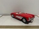 1:18 ROAD LEGENDS 1957 CORVETTE RED ON WHITE [NO BOX] image