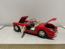 1:18 ROAD LEGENDS 1957 CORVETTE RED ON WHITE [NO BOX] image