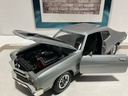 1:18 ERTL 1970 CHEVELLE SILVER ON BLACK [RASH ON ROOF]   [NO BOX] image