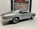 1:18 ERTL 1970 CHEVELLE SILVER ON BLACK [RASH ON ROOF]   [NO BOX] image