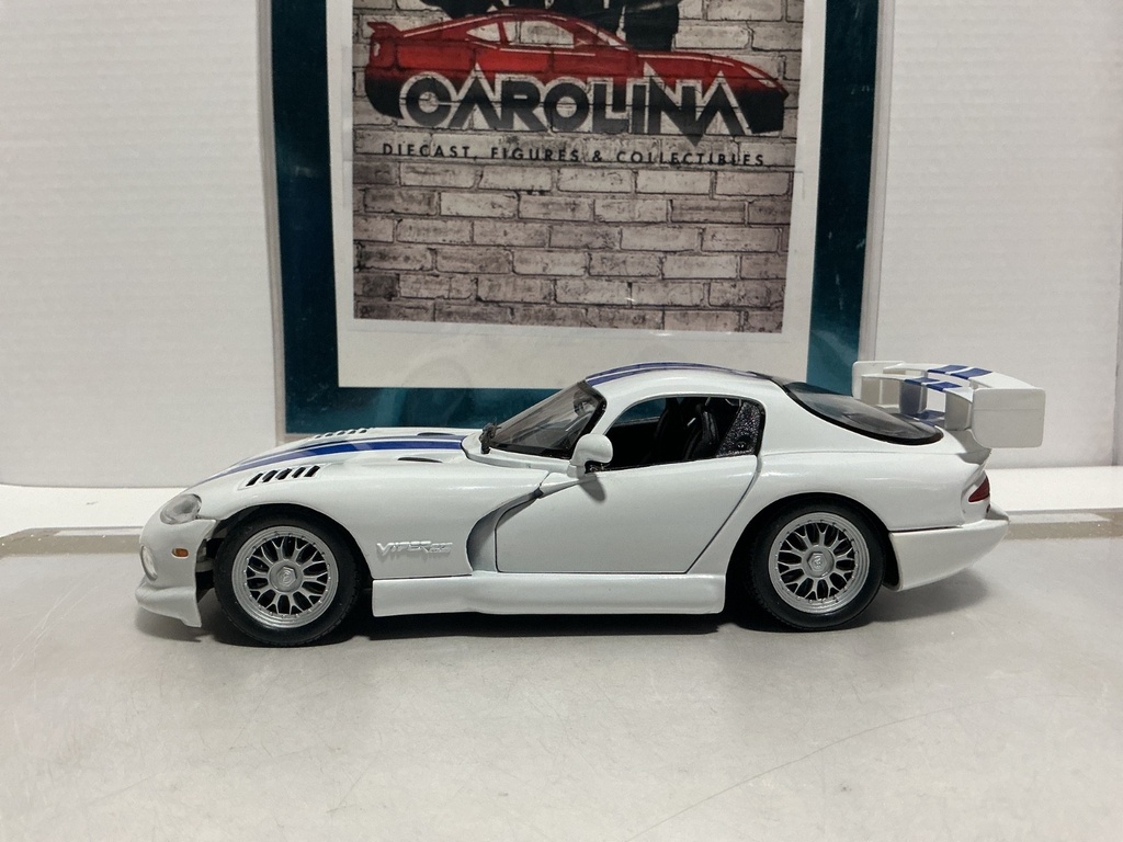 1:18 MAISTO DODGE VIPER GTSR WHITE ON BLACK [NO BOX] image