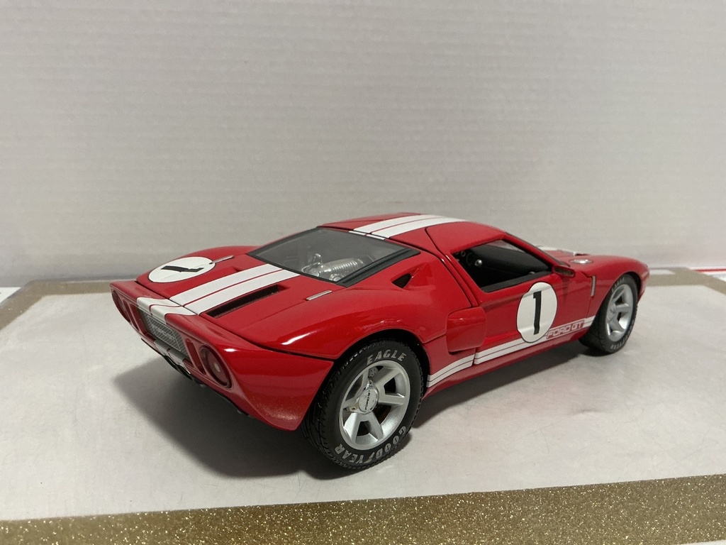 1:18 HOT WHEELS FORD GT40 MK RED ON BLACK [NO BOX] image