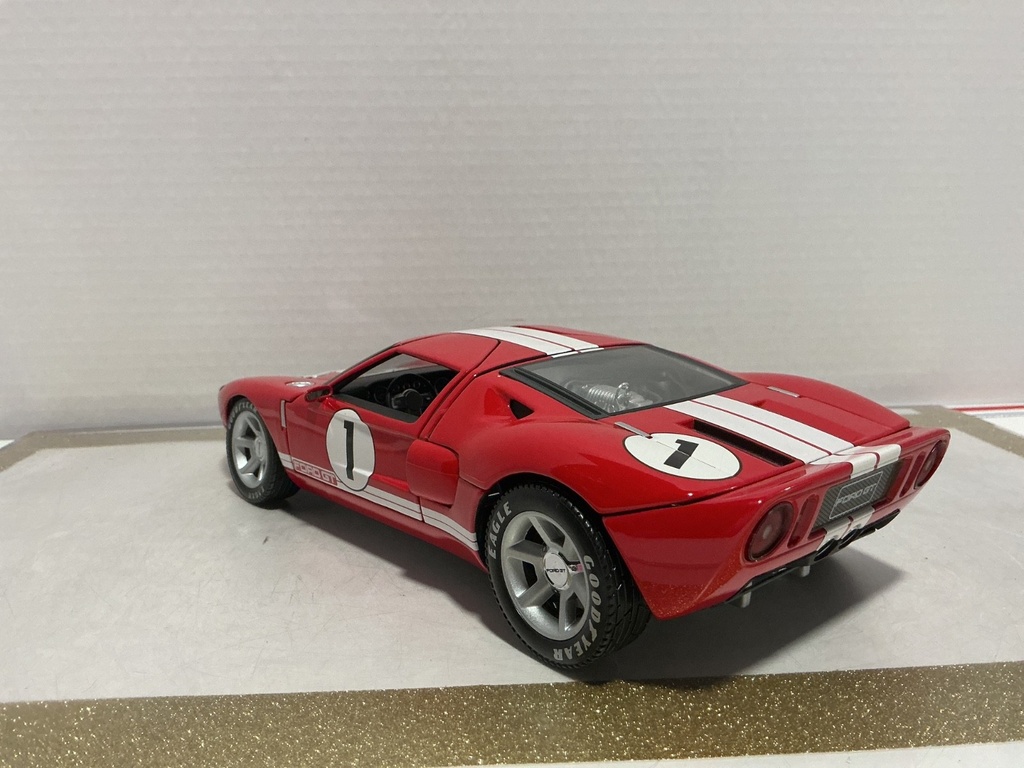 1:18 HOT WHEELS FORD GT40 MK RED ON BLACK [NO BOX] image
