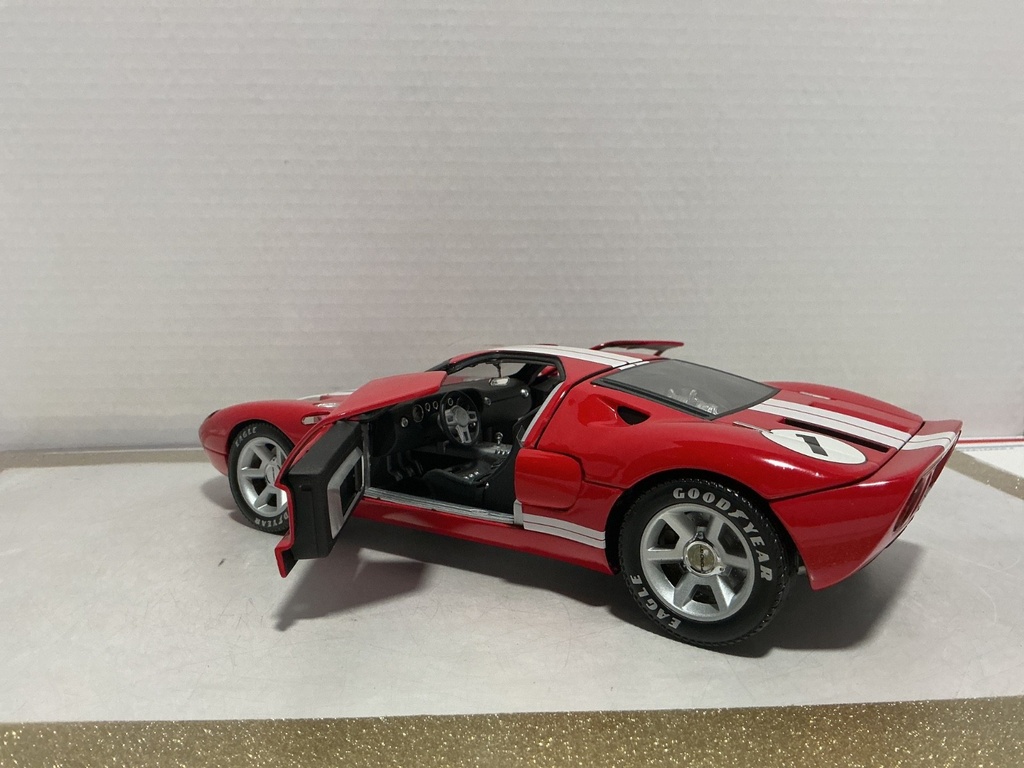 1:18 HOT WHEELS FORD GT40 MK RED ON BLACK [NO BOX] image