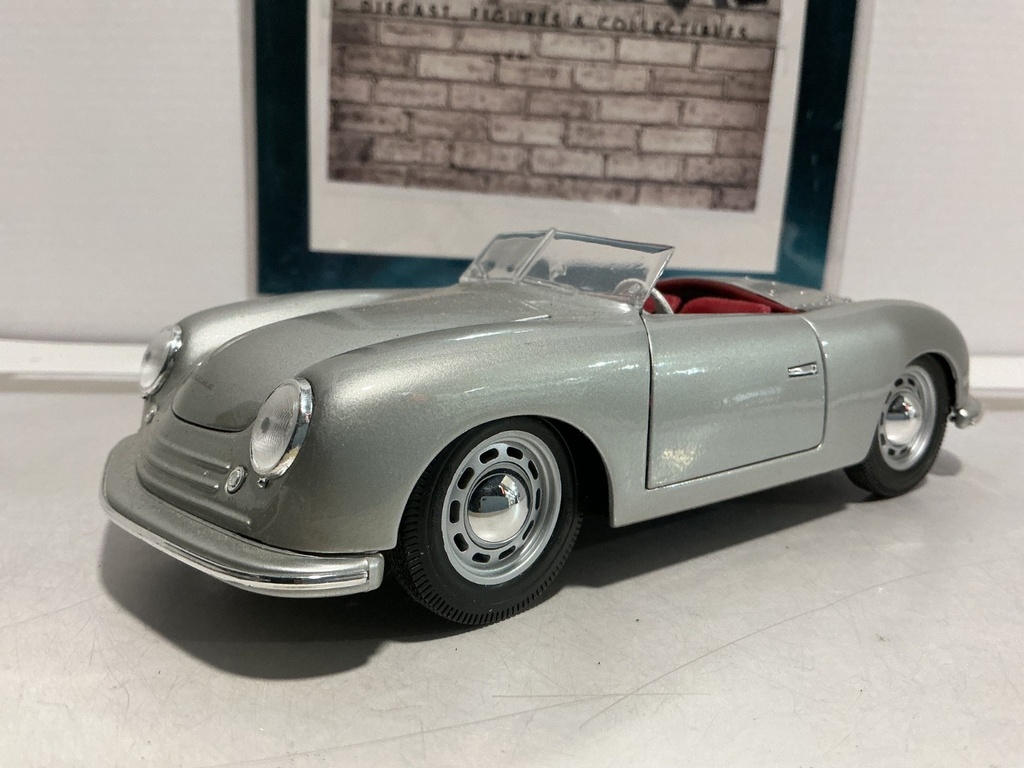 1:18 MAISTO PORSCHE ROADSTER 1948 GREY ON RED [NO BOX] image