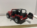 1:18 MAISTO JEEP WRANGLER RUBICON RED ON BLACK image