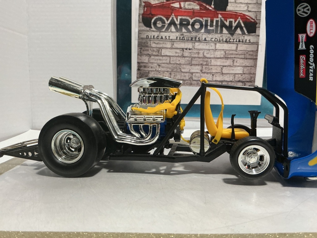 1:18 HOT WHEELS DRAG BUS [YELLOWING] [NO BOX] image