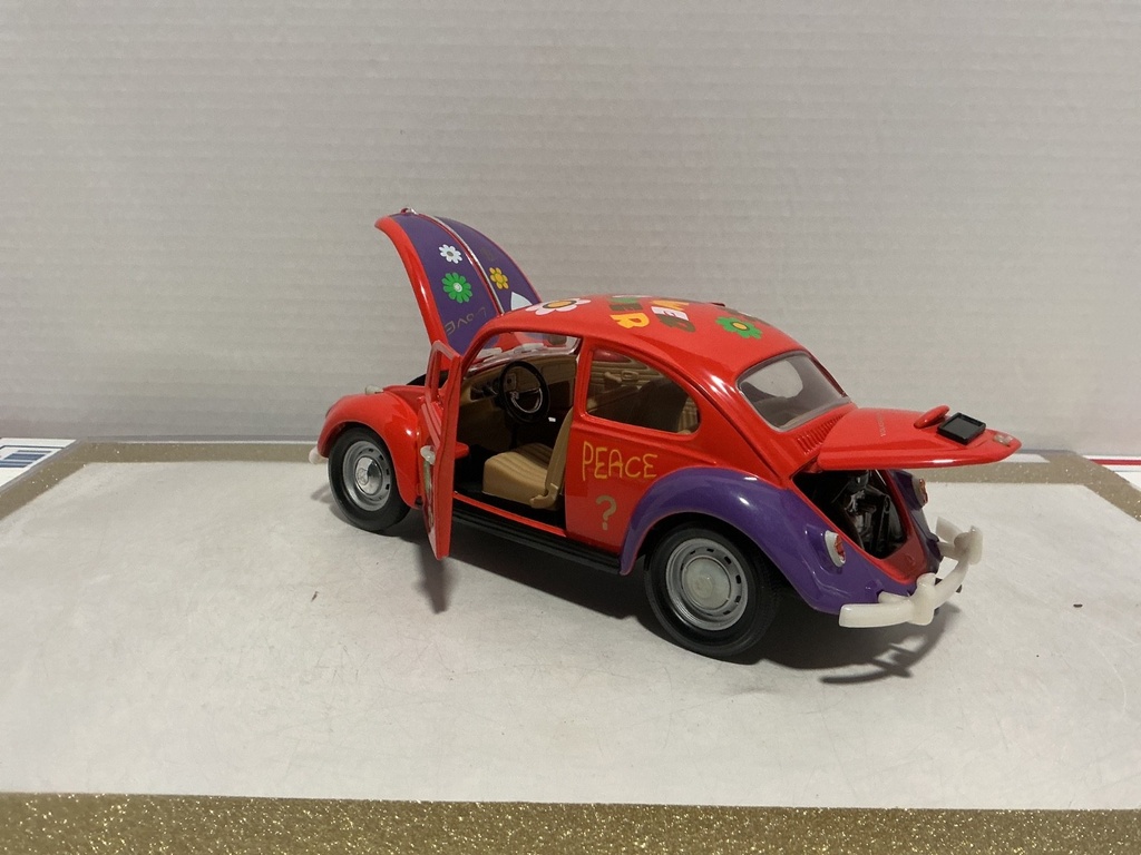 1:18 ROAD LEGENDS VW BEETLE - LOVE , PEACE , FLOWER POWER [NO BOX] image