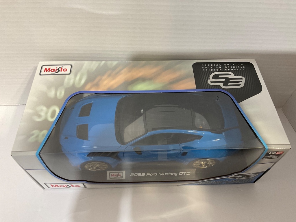 1:18 MAISTO 2025 FORD MUSTANG GTO BLUE image