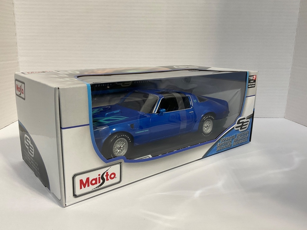 1:18 MAISTO PONTIAC FIREBIRD TRANS AM BLUE image