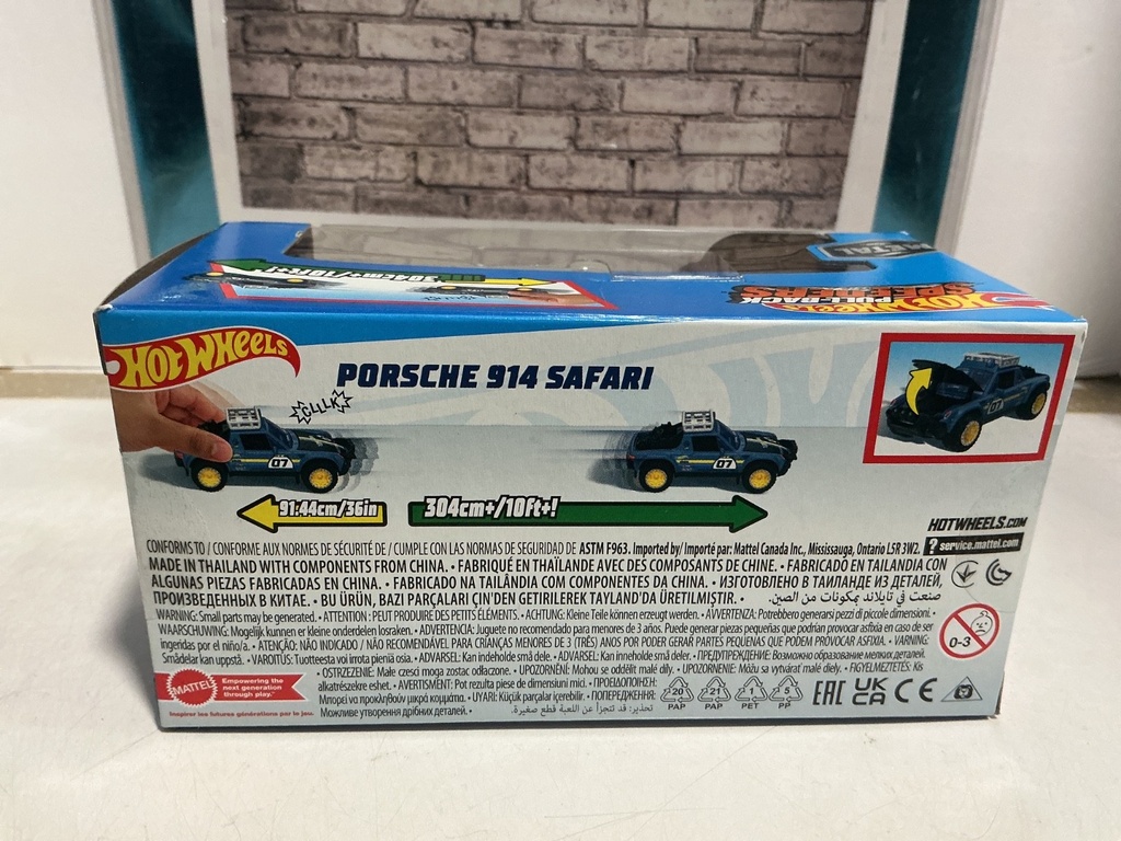 HOTWHEELS - PULL-BACK SPEEDERS PORSCHE 914 - SAFARI HW SPEED GRAPHICS image