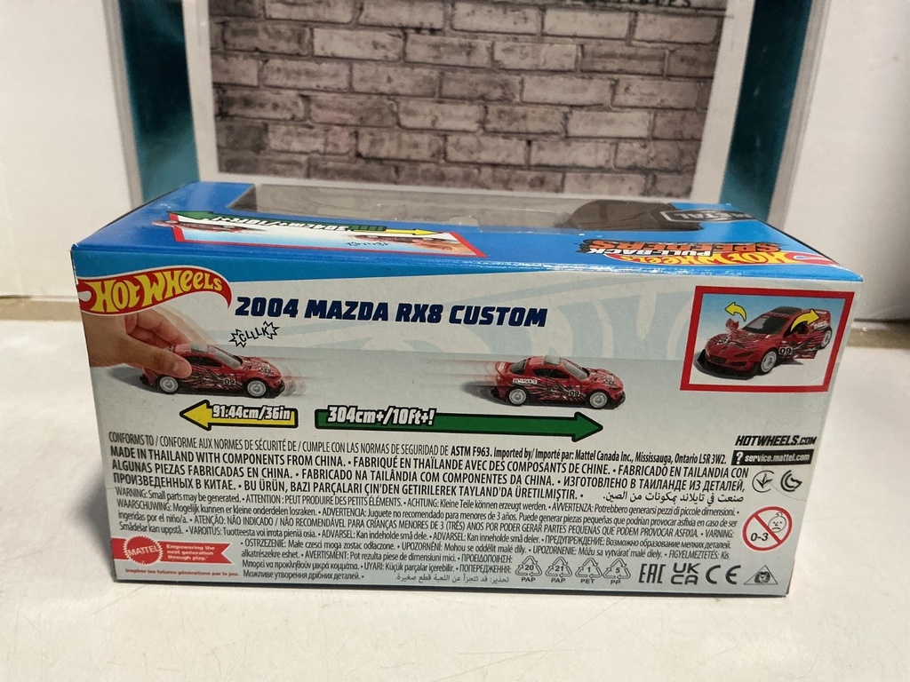 HOTWHEELS - PULL-BACK SPEEDERS 2004 MAZDA RX8 CUSTOM HW DRIFT image