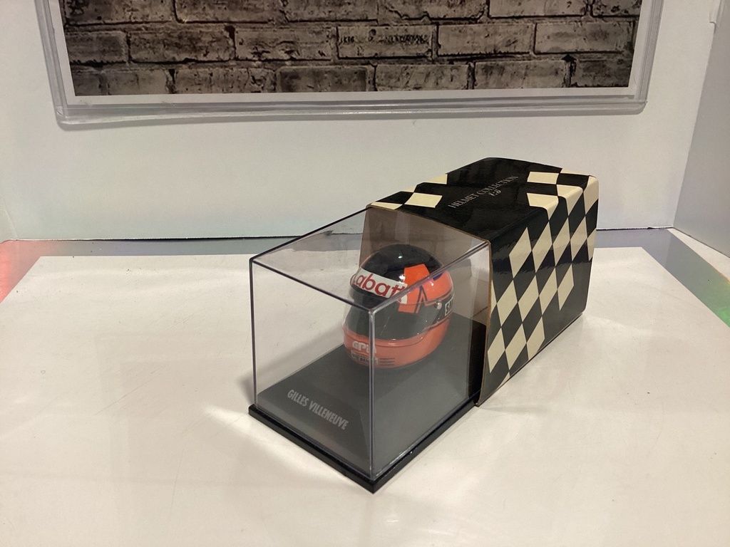 1:8 MINICHAMPS RACING HELMEMT GILLIES VILLENEUVE image