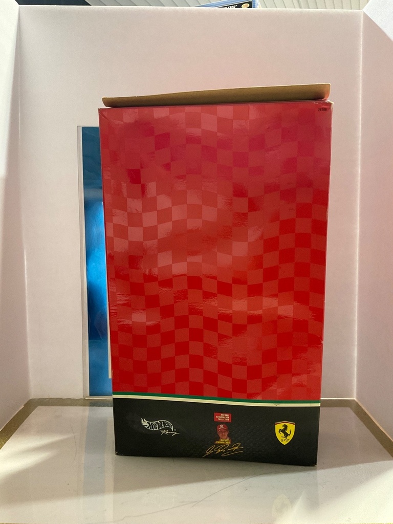 Michael Schumaker  Mattel Hot Wheels Limited Edition Figure Box Has damage image