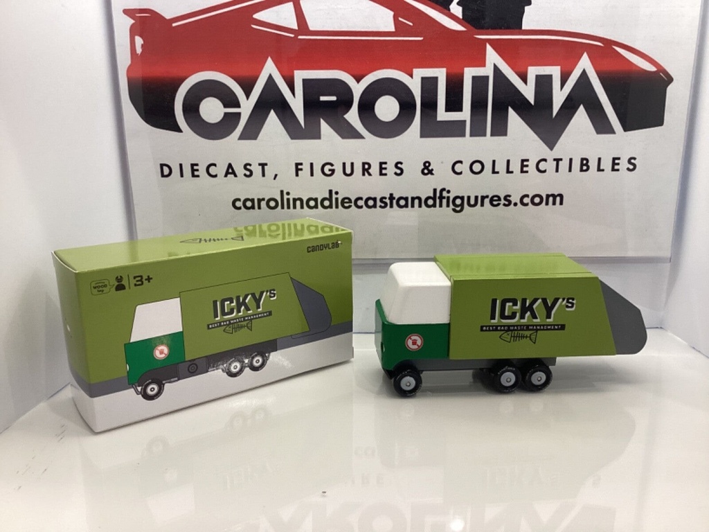Candylab Icky’s Best Bad Waste Management Truck Wooden Car Collectable image