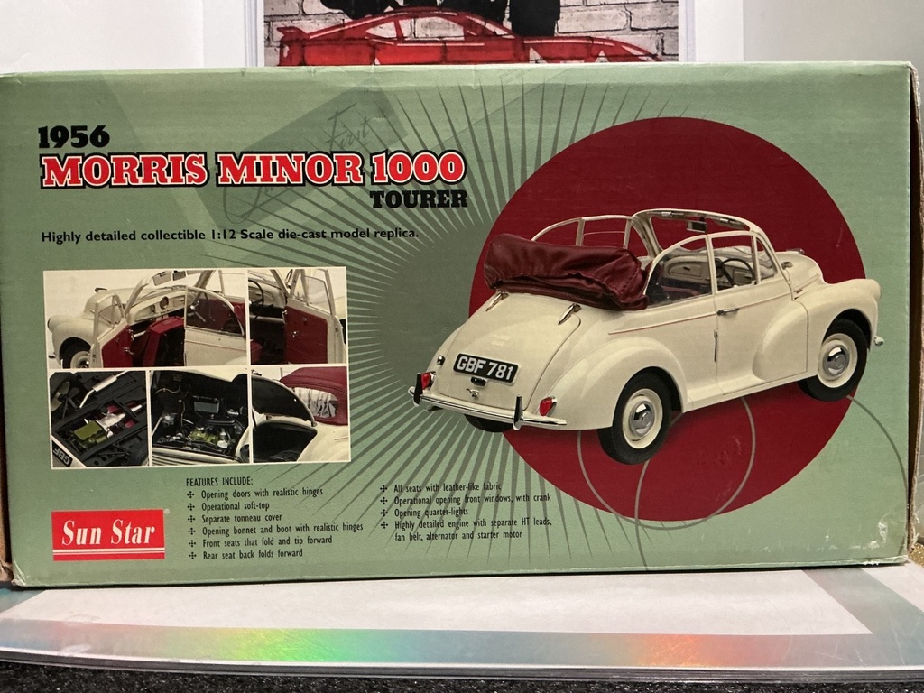 1:12 Sun Star 1956 Morris Minor Tourer { top has damage see pic} image