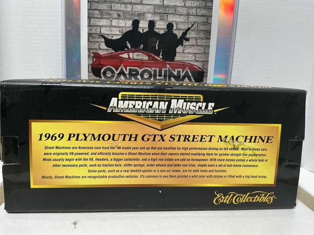 1:18 AMERICAN MUSCLE 1969 PLYMOUTH STREET MACHINE BRONZE OVER BLACK image