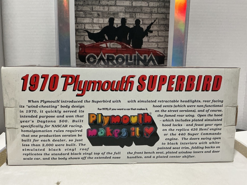 1:18 ERTL 1970 PLYMOUTH SUPERBIRD LIMITED EDITION BLACK ON BLACK - RAPID TRANSIT image