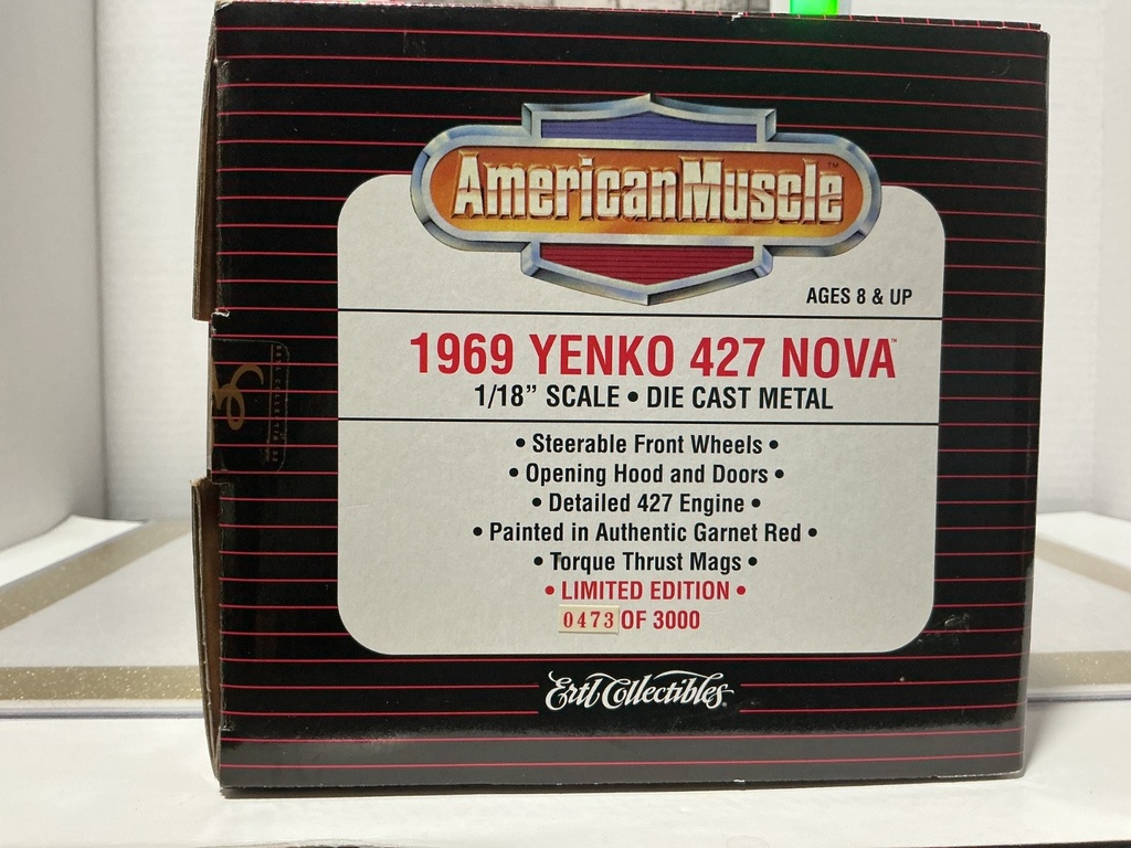1:18 ERTL COLLECTOR’S EDITION - 427 YENKO NOVA GREEN ON BLACK image
