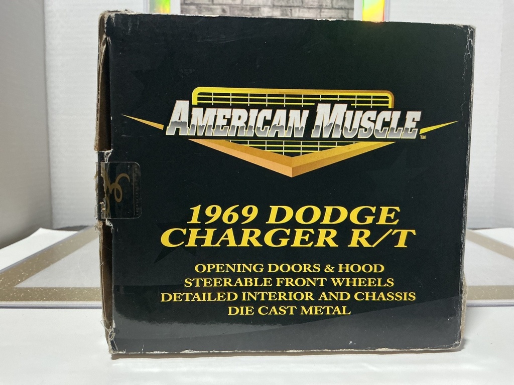 1:18 ERTL 1969 DODGE CHARGER R/T SILVER ON BLACK image