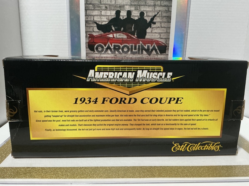 1:18 ERTL 1934 FORD COUPE ORANGE ON BLACK COLLECTIBLE image