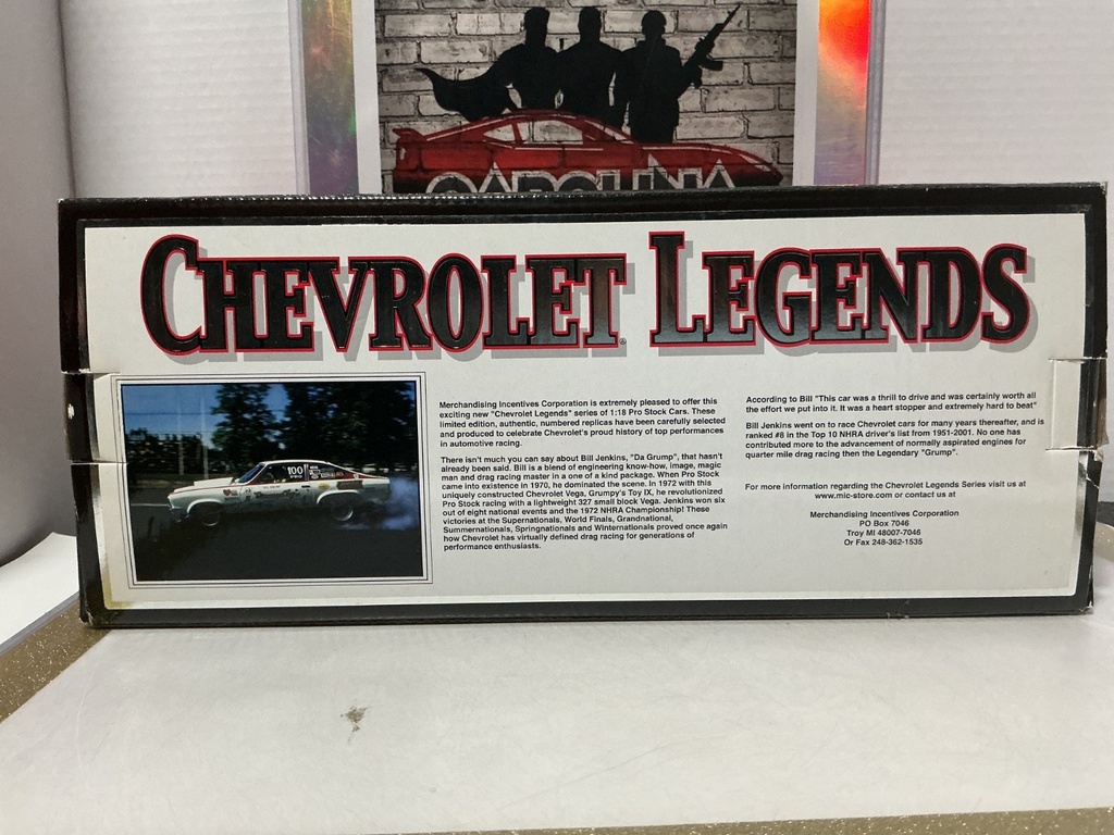 1:18 CHEVROLET LEGENDS BILL GRUMPY JENKINS - 1972 CHEVY VEGA image