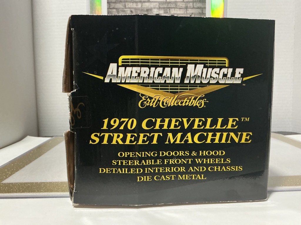 1:18 ERTL 1970 CHEVELLE STREET MACHINE BLACK ON BLACK image