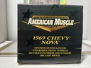 1:18 ERTL / AMERICAN MUSCLE 1969 CHEVY NOVA ORANGE RED ON BLACK image