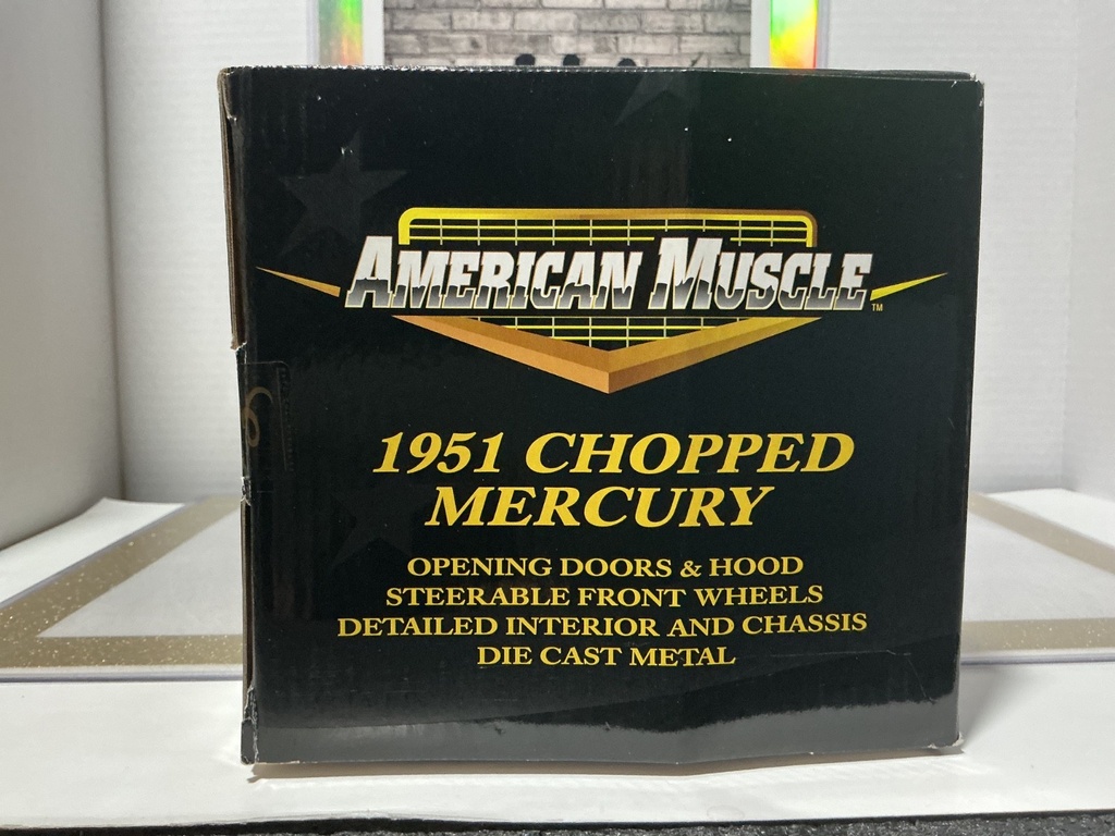 1:18 ERTL / AMERICAN MUSCLE 1951 CHOPPED MERCURY PURPLE ON BLACK image