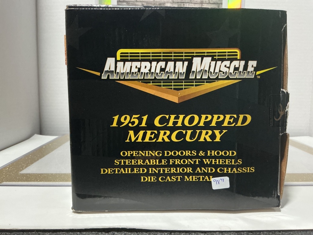 1:18 ERTL / AMERICAN MUSCLE 1951 CHOPPED MERCURY PURPLE ON BLACK image