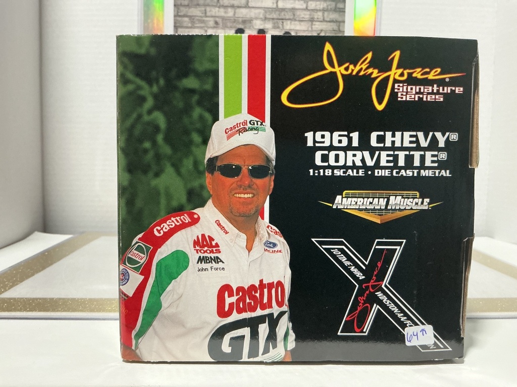 1:18 ERTL JOHN FORCE SIGNATURE SERIES 1961 CHEVY CORVETTE image
