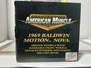 1:18 ERTL AMERICAN MUSCLE 1969 BALDWIN MOTION NOVA GREEN ON BLACK image